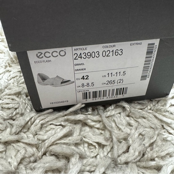 ECCO Flash Criss Cross Women’s Taupe Leather Sandals Size 42 - Picture 7 of 7